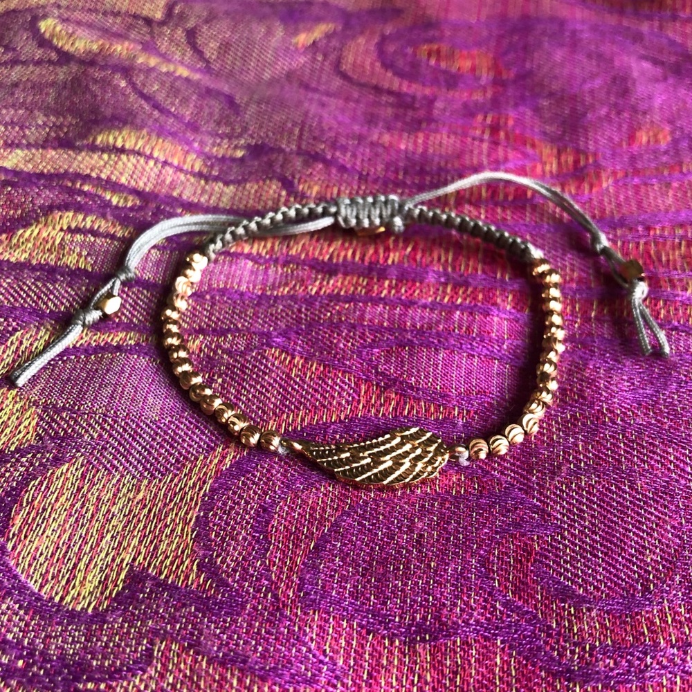 Stella & Dot Rose Gold Angel Wing Bracelet